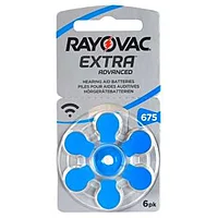 Батарейки Rayovac Extra Advanced (675) блістер (6 шт)