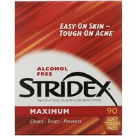 Диски, що очищають, Stridex проти акне без спирту, 90 шт. №2