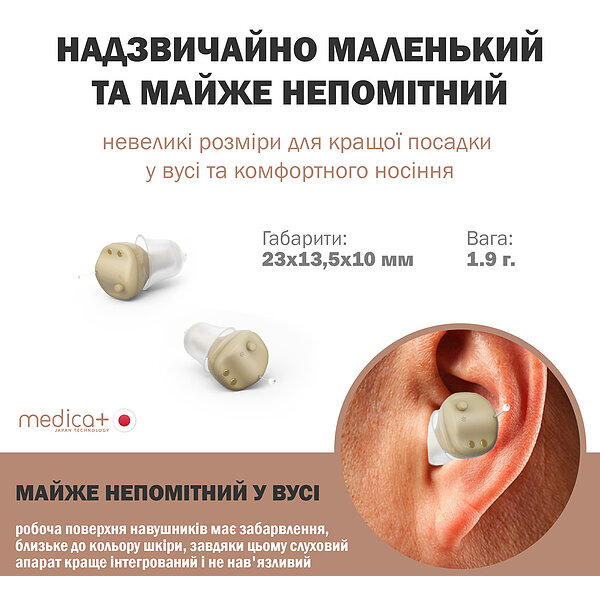 Слуховий універсальний апарат MEDICA+ Sound Control 16 (Japan) S44-1904252648