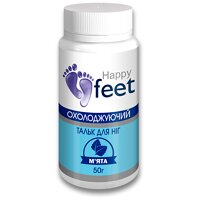Тальк для ніг Happy Feet охолоджувальний (м'ята) 50 г