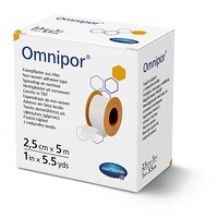 Пластир фіксуючий з нетканого матеріалу Hartmann Omnipor 2,5 см х 5 м 1шт
