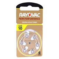 Батарейки Rayovac Peak для слухових апаратів, 6 шт в блістері
