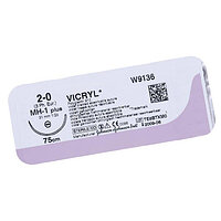 Вікрил (Vicryl) 2/0 довжина 75 см кільк. голка 26 мм W9181