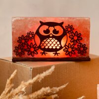 Соляний світильник Saltlamp &laquo;Сова з квіточками&raquo; 2 кг №2