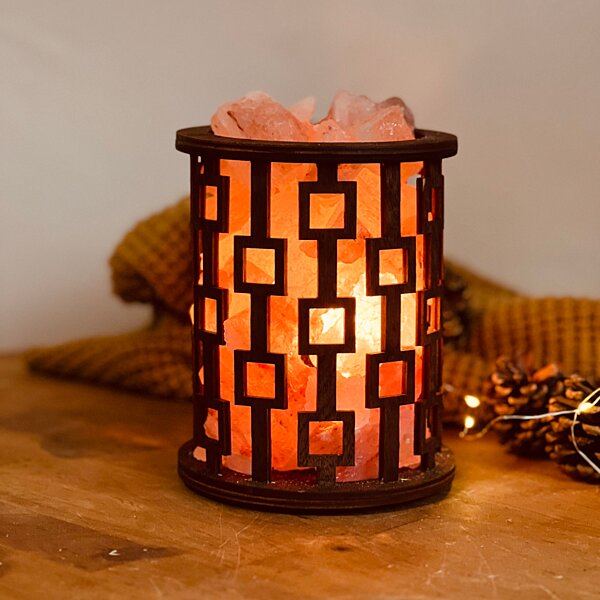 Характеристики Соляной светильник Saltlamp Корзина "Квадраты" 1,7 кг