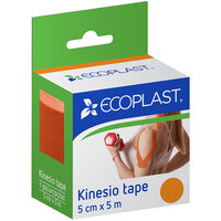 Пластырь медицинский ECOPLAST Кинезио тейп, 5см x 5м (оранжевый) 