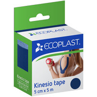 Пластырь медицинский ECOPLAST Кинезио тейп, 5см x 5м (синий) 