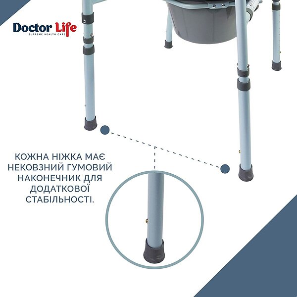 Стілець туалетний зі спинкою Doctor Life 10595 (Україна) 