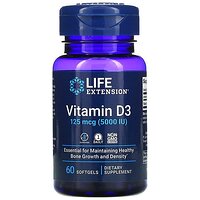 Витамин D3 Life Extension 125 мкг №60
