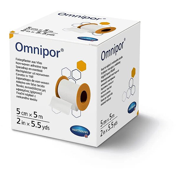 Пластир фіксуючий з нетканого матеріалу Omnipor Hartmann 5 см х 5 м 1шт