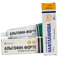 Альгофин-форте при поверхностных повреждениях кожи Naftalan (Украина)