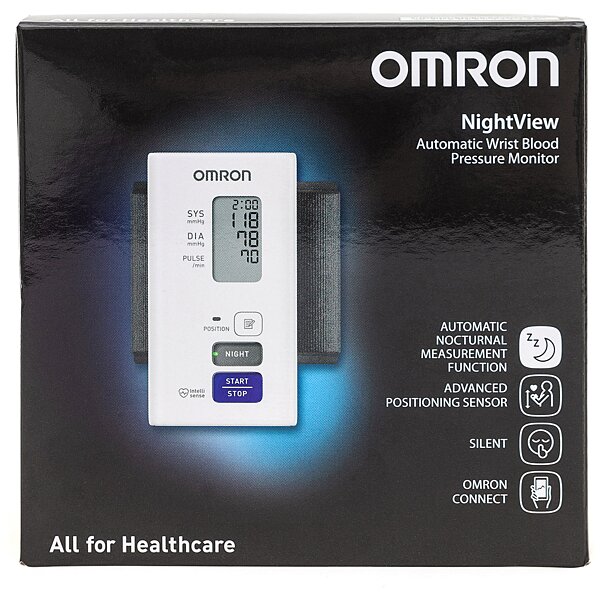Тонометр автоматический OMRON NightView с манжетой на запястье HEM-9601T-E3 (Япония)