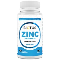 Цинк піколінат, Zinc Picolinate, Biotus, 22 мг, 100 капсул (Україна)