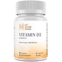 Вітамін D3 My Nutri Week 2000 MO, 60 капсул (Україна)