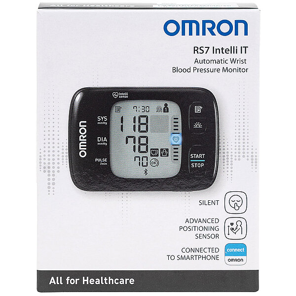Тонометр на зап'ясток Omron RS7 Intelli IT, манжета 13,5-21,5 см (Японія)
