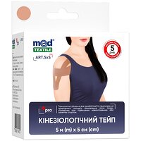 Кинезиологический тейп, 5смх5м MedTextile (Украина)