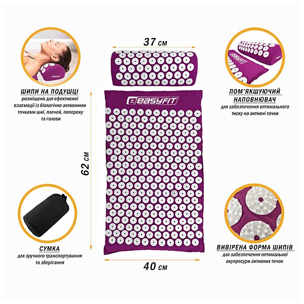 Характеристики Аплікатор Кузнєцова Easyfit (килимок з подушкою) (Україна)