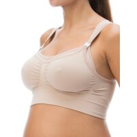 Бюстгальтер-топ RelaxMaternity для кормления на широких бретелях пудровый