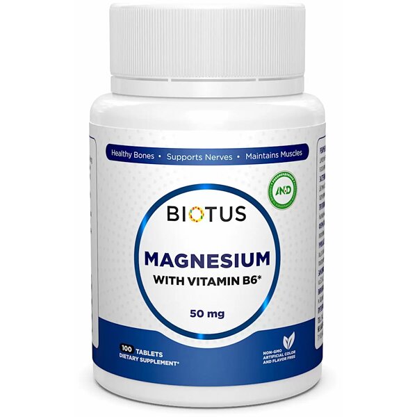 Магній і вітамін В6 Biotus Magnesium with Vitamin B6 таблетки, 100 шт.