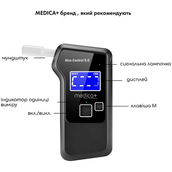 Електрохімічний алкотестер MEDICA+ Alco Control 9.0 PRO (Japan) S44-1580249352