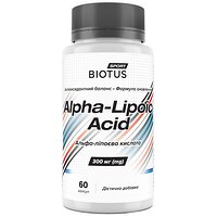 Альфа-ліпоєва кислота, Alpha Lipoic Acid, Biotus, 60 капсул (Україна)