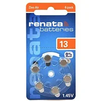 Батарейки для слухового апарату, Renata ZA13 DP6 (6 шт в блістері)