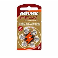 Батарейки Rayovac Peak для слухових апаратів тип 13 ( 6 шт . )