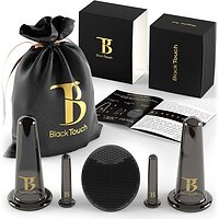 Вакуумні банки для обличчя з силіконовим масажером black touch