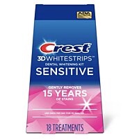 Отбеливающие полоски Crest для чувствительных зубов 18 пар (3D Whitestrips Sensitive) (США)