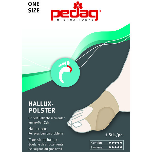 Фото Еластичний антивальгусний бандаж з силіконовою вставкою Pedag Hallux-Polster 278 (1 шт.) (Німеччина)
