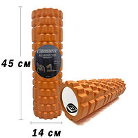 Ролик массажный EasyFit Grid Roller 45 см v.2.1 Оранжевый S122-1186