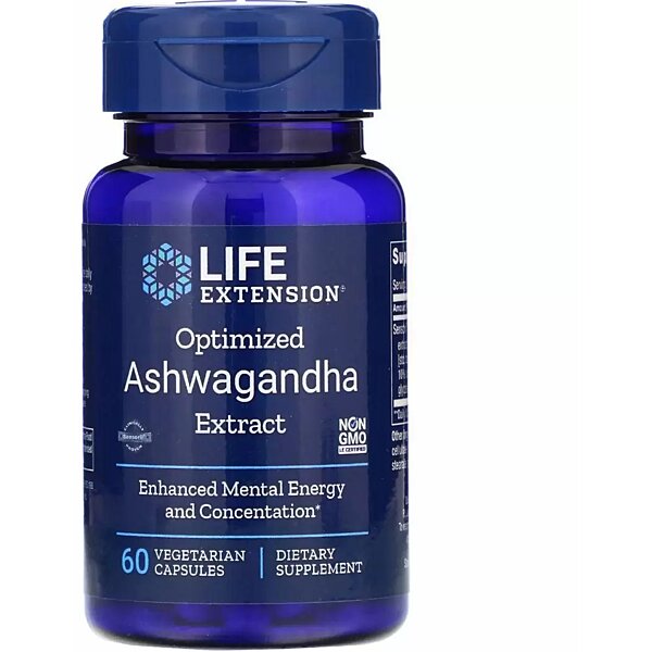 Ашваганда екстракт Life Extension Ashwagandha, 60 капсул