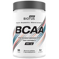 Аминокислоты BCAA, BCAA, Biotus, вкус грейпфрута, 300 г (Украина)