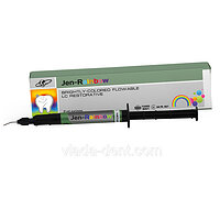 Текучий гибридный композит 41433 JEN-RAINBOW Lime Fluo, цветной текучий композит, оттенок - Лайм Флуоресц,шпр. 2мл (3 г) (1 шт) Джендентал-Украина