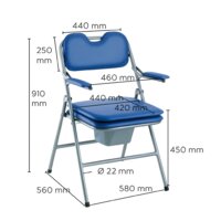 Складной туалетный стул Invacare Omega Folding H407 Lavender (Франция) №2