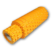 Ролик массажный EasyFit Grid Roller Double 33 см Оранжевый S122-1418