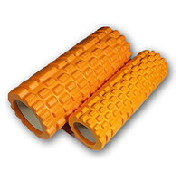 Ролик массажный EasyFit Grid Roller Double 33 см Оранжевый S122-1418 №2