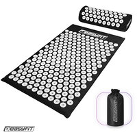 Массажный коврик Easyfit с подушкой (аппликатор Кузнецова) Черный с белым S122-1457 №2