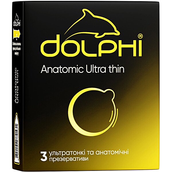 Презервативы Dolphi Анатомические ультратонкие, 3 шт (Украина)