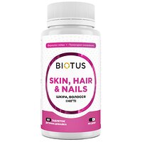 Волосся, шкіра та нігті, Hair, Skin & Nails, Biotus, 60 таблеток (Україна)