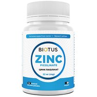 Цинк піколінат, Zinc Picolinate, Biotus, 22 мг, 60 капсул (Україна)