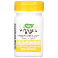 В12, вітамін Vitamin B-12, Nature's Way, смак вишні, 2000. мкг, 100 льодяників S125-NWY-40440 №2