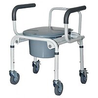 Cтул для туалету з відкидним підлокітником на колесах OSD - RB - 2107DW