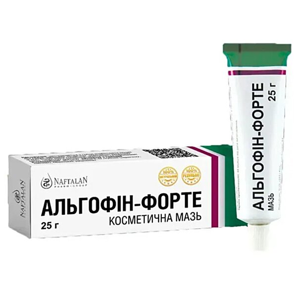 Купити Альгофін-форте при поверхневих пошкодженнях шкіри Naftalan (Україна)