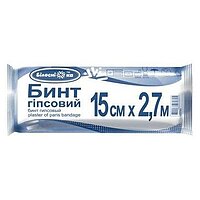 Бинт гіпсовий 15смх2,7м "Білосніжка"