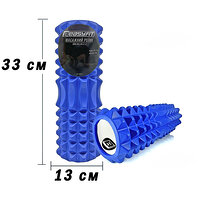 Ролик массажный EasyFit Grid Roller 33 см v.1.2 Синий S122-1172