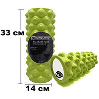 Ролик массажный EasyFit Grid Roller Extreme 33 см Салатовый S122-1177