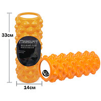Ролик массажный EasyFit Grid Roller Extreme 33 см Оранжевый S122-1178