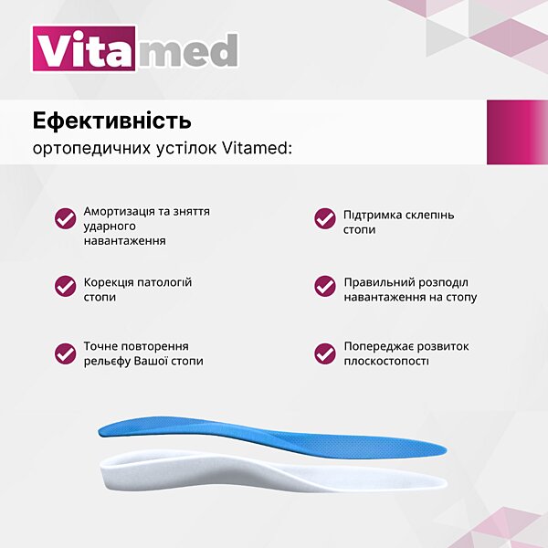 Індивідуальні ортопедичні устілки Vitamed Basic (Україна/Італія)