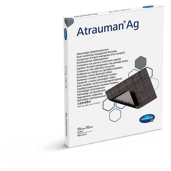 Пов'язки просочені сріблом Atrauman Ag, 10 х 10 см (Німеччина)